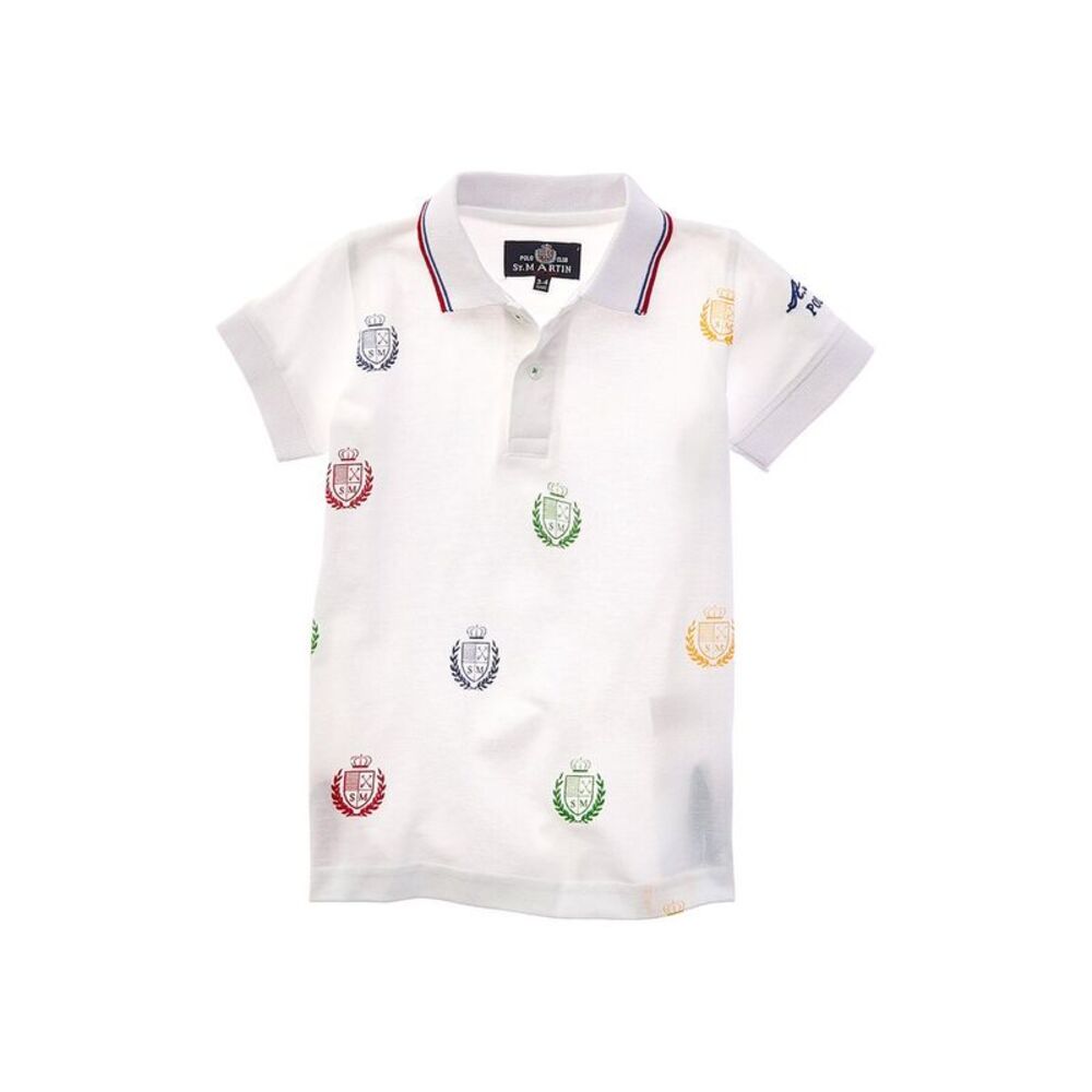 Polo Club St. Martin Boys  Special Con Polo Shirt, White
